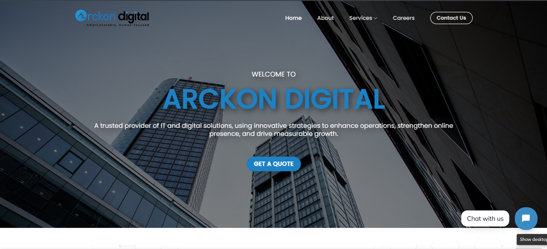 Arckon Digital website preview image